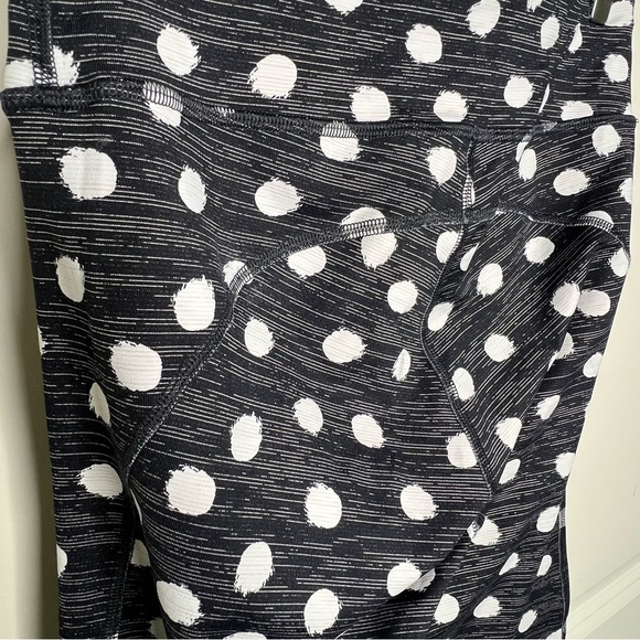 Outdoor Voices Polka Dot Leggings Small Crop TechSweat 3/4 Flex black white - Picture 10 of 13